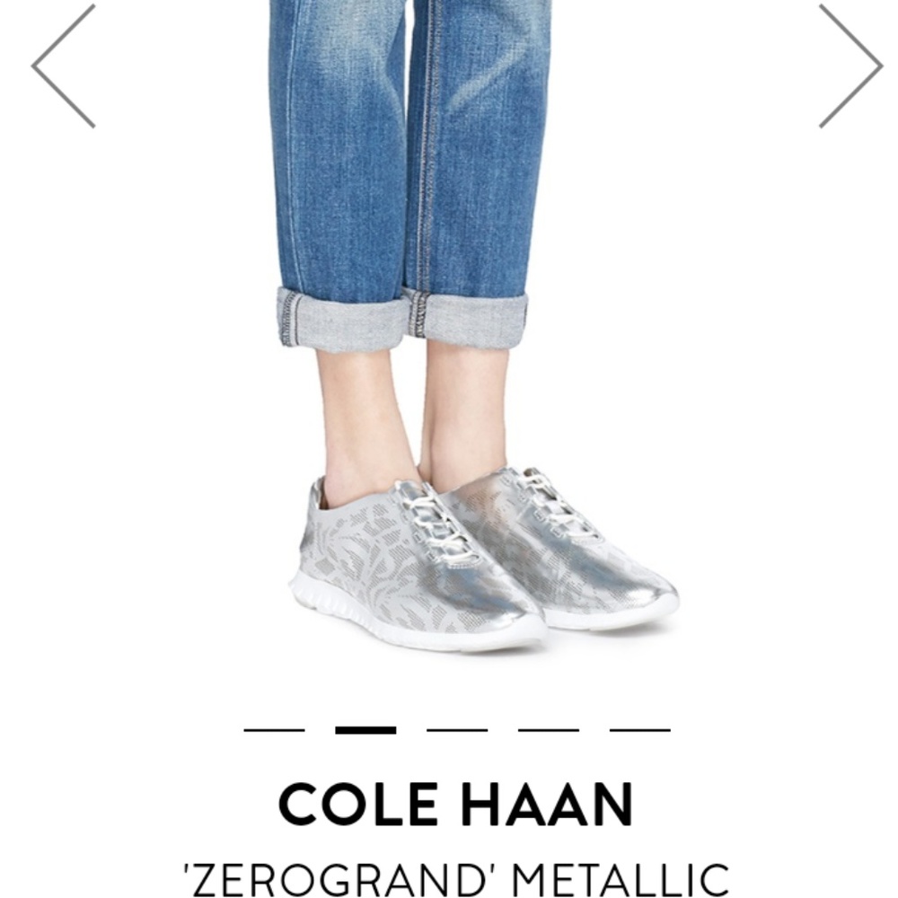 COLE HAAN Zerogrand Metallic Perf Sneakers
